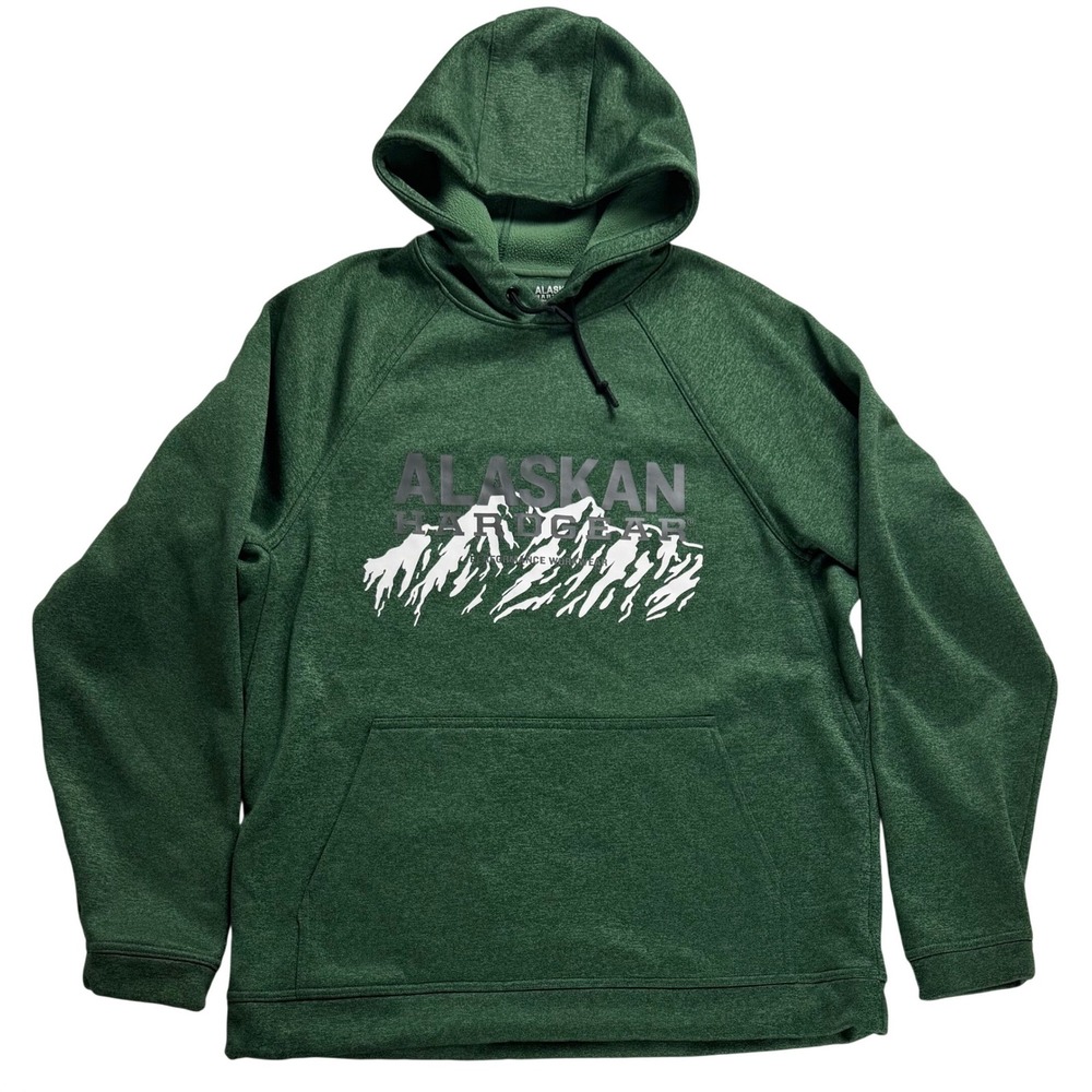 Alaskan Hardgear Duluth Trading Co Mens Green Fleece Lined‎ Mountain Hoodie M